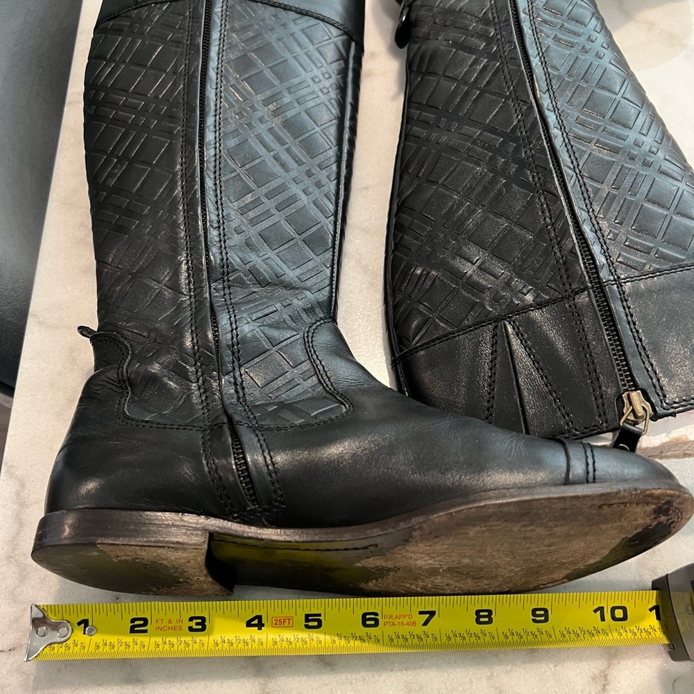BURBERRY NOVA CHECK Equestrian Signature Riding Boots Size 39.5 - Picture 16 of 16